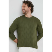 Pamucni pulover Sisley boja: smeda, lagani