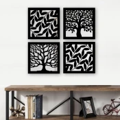 Wallity Set ogledala SYH7436502136139, Crni