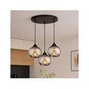 Brilagi - Luster na sajli 3xE27/60W/230V crna/dimljena siva