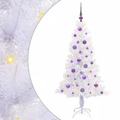 Vidaxl Umestno božično drevo med 150 LED Bela 150 cm PVC in jeklo