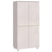 Vidaxl Garderobna omara HAMAR bela 89x50x180 cm trdna borovina