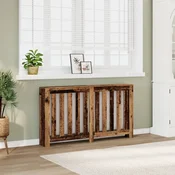 vidaXL Pokrov za radiator starinski les 149x20x82 cm inženirski les