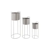 Komplet cvetličnih lončkov s stojalom Present Time 3-pack