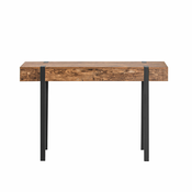 SoBuy SoBuy kovinska konzolna mizica za hodnik v barvi lesa v industrijskem slogu, (21123483)