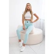 Ribbed leggings mint