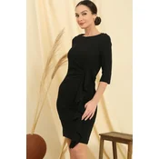 By Saygi Flounce Front Detailed Lycra Dress