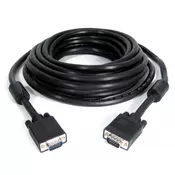 E-GREEN Kabl VGA D-sub MM 15m HQ feritno jezgro crni
