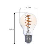 LUUMR pametna LED-žarnica A60 E27, jantarna, 4,9 W, Tuya Wi-Fi - Steklo