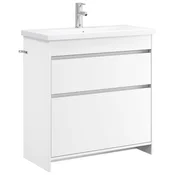 Vidaxl Komplet pohištva za kopalnico Bela 81 x 40 x 84,5 cm