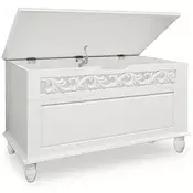 Lesena skrinja JERSEY, 80x40x48cm, bela Casaria