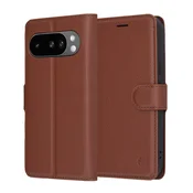 Etui Techsuit Leather Folio za Google Pixel 10 Pro XL - rjav