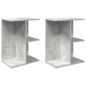 Vidaxl Nočna omarica 2 kosa betonsko siva 46,5x29x61 cm inženirski les