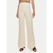 TWINSET Hlače iz tkanine 241TT2104 Bež Wide Leg