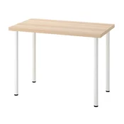 LINNMON / ADILS Radni sto, belo b. im. hrastovine/bela, 100x60 cm