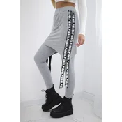 Pants/suit with gray selfie inscription