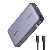 Ugreen Prenosna baterija 25000mAh Ugreen PB205, USB + 2x USB-C, 145W PD (siva)