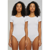 Womens Organic Stretch Jersey Body - 2-Pack White+White