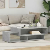 vidaXL Klubska miza Betonsko siva 105 x 50 x 32,5 cm Konstruiran les