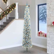 Vidaxl Umestno božično drevo Zelena 270 cm PVC in Jeklo in Plastika