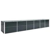 Vidaxl Vrtna visoka greda pocinkano jeklo 480x80x77 cm antracitna