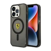 shumee Ferrari prosojni ovitek MagSafe za iPhone 14 Pro Max (črn)