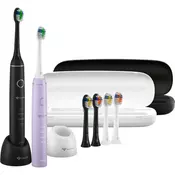 TrueLife SonicBrush Compact sonična zobna ščetka Duo Black / Lavender 2 kos