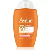 Avene Sun Ultra Fluid Radiance fluid za osvetljevanje proti sončnemu sevanju SPF 50+ 50 ml