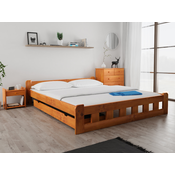 Postelja Naomi povišana 180 x 200 cm jelša Posteljno dno: Z letvenim dnom, Vzmetnica: Vzmetnica Deluxe 10 cm