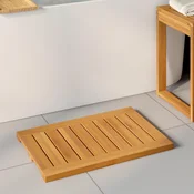 Vidaxl Kopalniška preproga Enobarvno Rjava 60 x 40 cm les