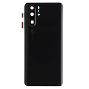 Zadnji pokrov in leča kamere za Huawei P30 Pro - črn - AA kakovost
