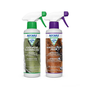 Nikwax Komplet 2 kosov dvojnega razpršila za nubuk in semiš/gel za čiščenje obutve v razpršilu 300ml