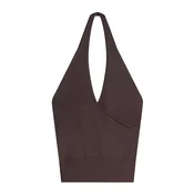 Bershka Top z naramnicami rjava