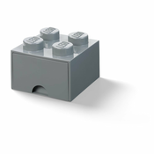 Otroška temno siva škatla za shranjevanje s predalom LEGO®