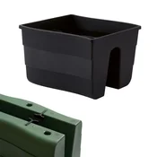 Form-Plastic Cvetlični lonec Wave 30 z ograjo | Črn