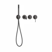 shumee Komplet za vgradno kad in tuš AquaElegance iz kovine tipa gun metal