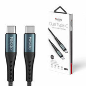 Infostyle Polnilni in podatkovni kabel iz USB C v USB C - Črna