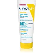 CeraVe Invisible Hydrating Sunscreen SPF 50+ losjon za sončenje za obraz in telo SPF 50+ 177 ml