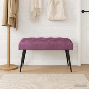 Klop s gumbnim oblazinjenjem Vijolična 80 x 40 x 46 cm Žamet