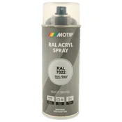 Industrijski akrilni lak sprej RAL HG 400ml Motip - RAL 7022 senčno siva