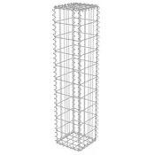 Vidaxl Gabionska stena s pokrovi iz pocinkanega jekla 20x20x100 cm