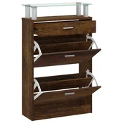 Ormaric za cipele boja hrasta 63x24x104 cm konstruirano drvo