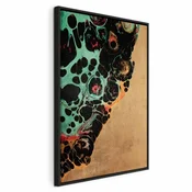Slika - Composition of Micro Shapes (1-part) - Abstract Forms of Colors 60x90 U crnom drvenom okviru
