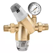 CALEFFI 535151 Regulator pritiska z zamenljivim vložkom in manometrom 3/4