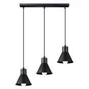 Sollux SL.0986 - Luster na sajli TALEJA 3xE27/60W/230V crni