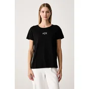 Armani Exchange kratka ženska majica bombažna z elastanom