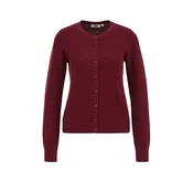 WE Fashion Pletena jopa bordo