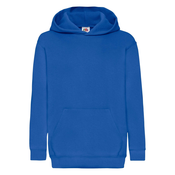 Blue childrens sweatshirt Classic kangaroo Fruit of the Loom