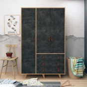 Hanah home Ormar Chunky 120x187x52cm Hrast-Tamnosivi
