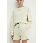 Kratke hlače Rossignol za žene, boja: zelena, bez uzorka, visoki struk, RLMWP42