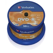 DVD-R 4,7/120 16x spindl Mat Silver pk50 Verbatim 43548